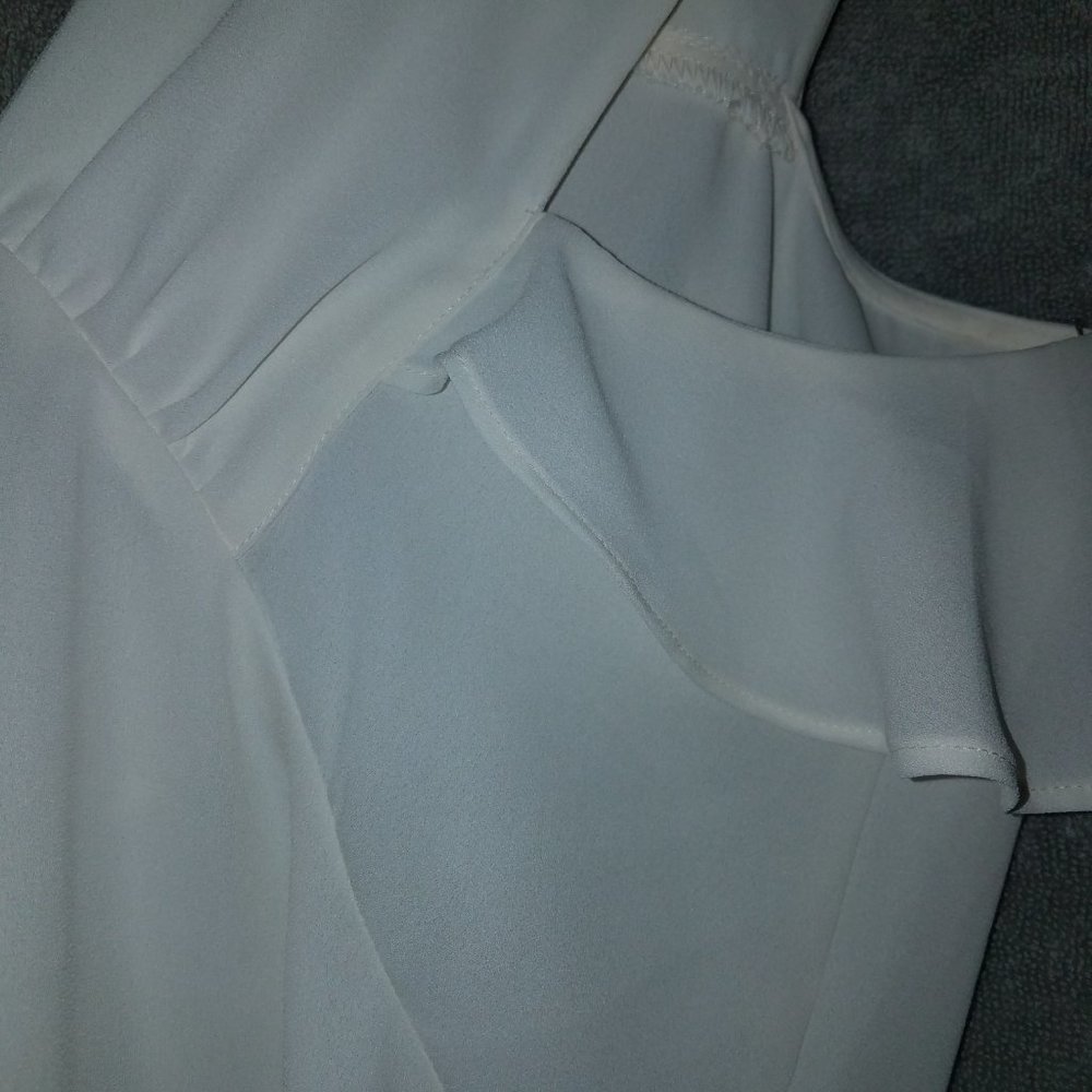 Express White Ruffle Tank Top - Picture 7 of 8